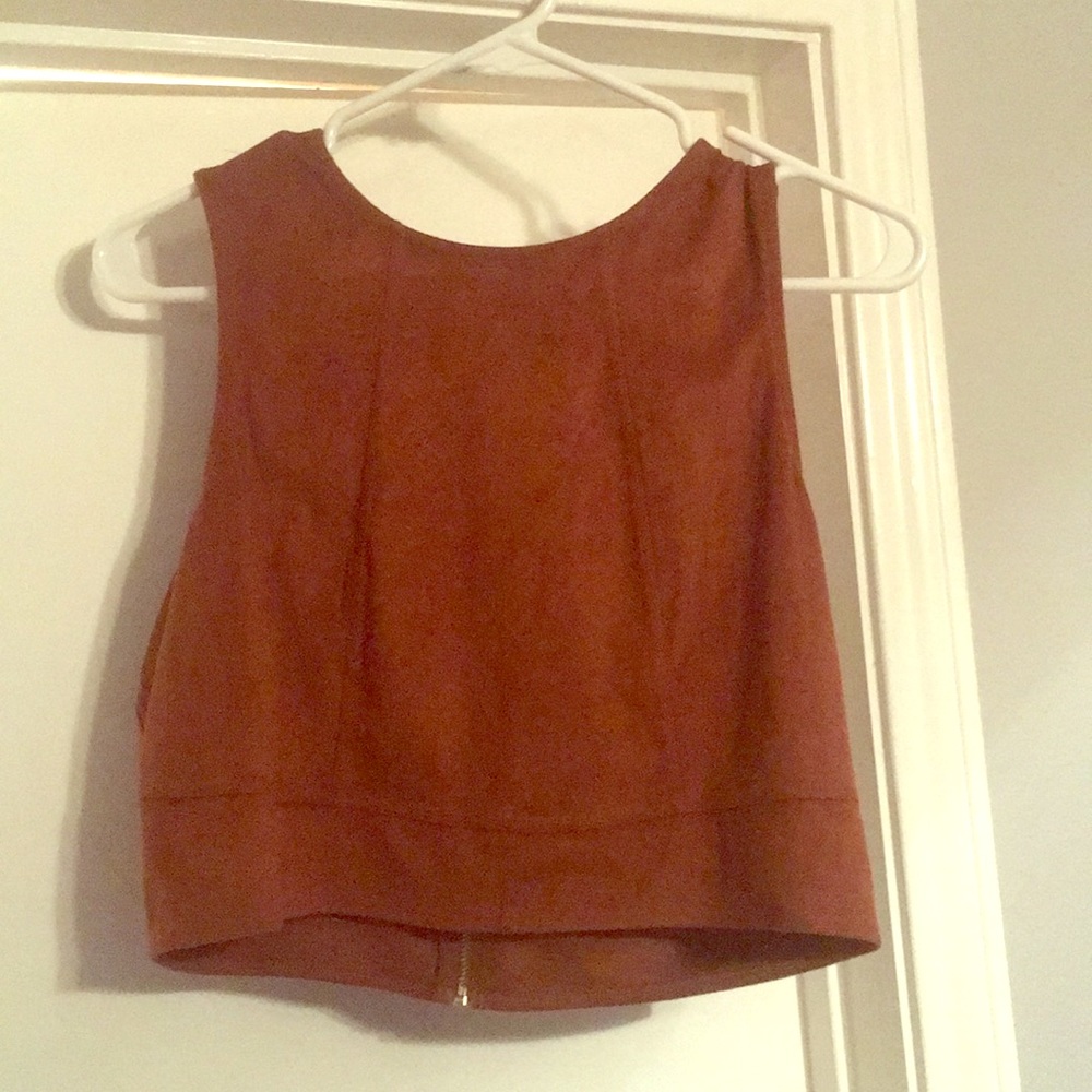 Carmel/brownish crop top